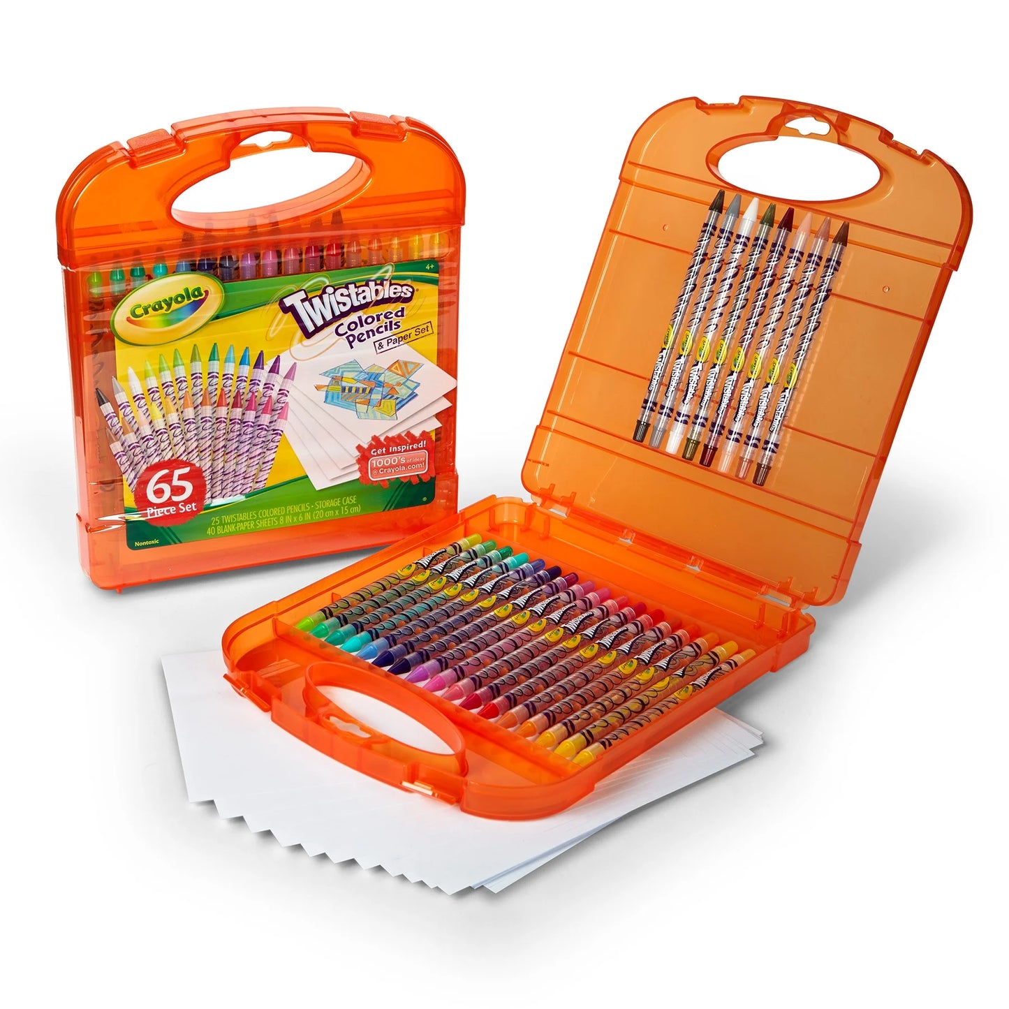 (2 Pack) Twistables 25 Colored Pencils Set with Paper, Toys & Crafts, Art Set, Gift for Kids