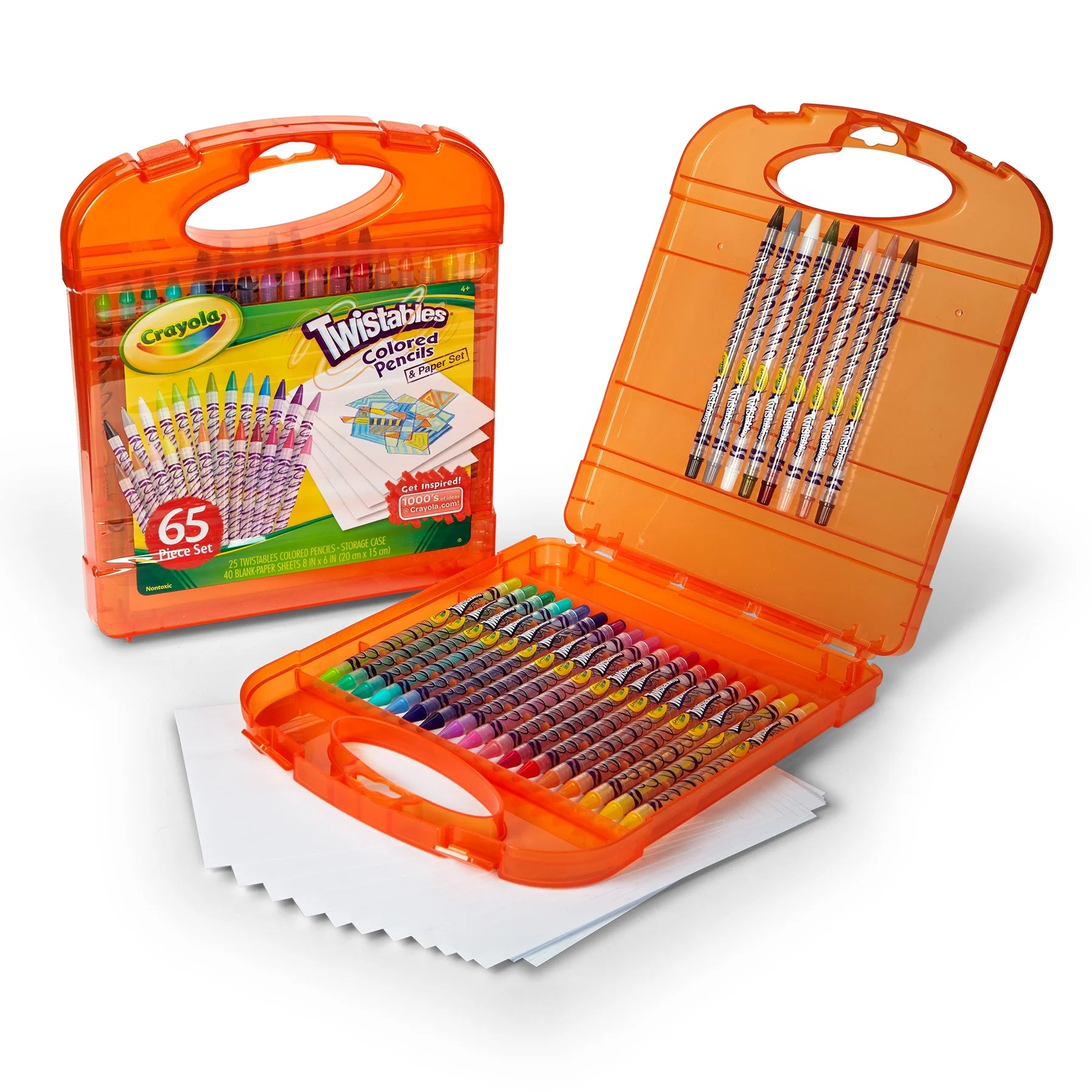 (2 Pack)  Twistables 25 Colored Pencils Set with Paper, Toys & Crafts, Art Set, Gift for Kids
